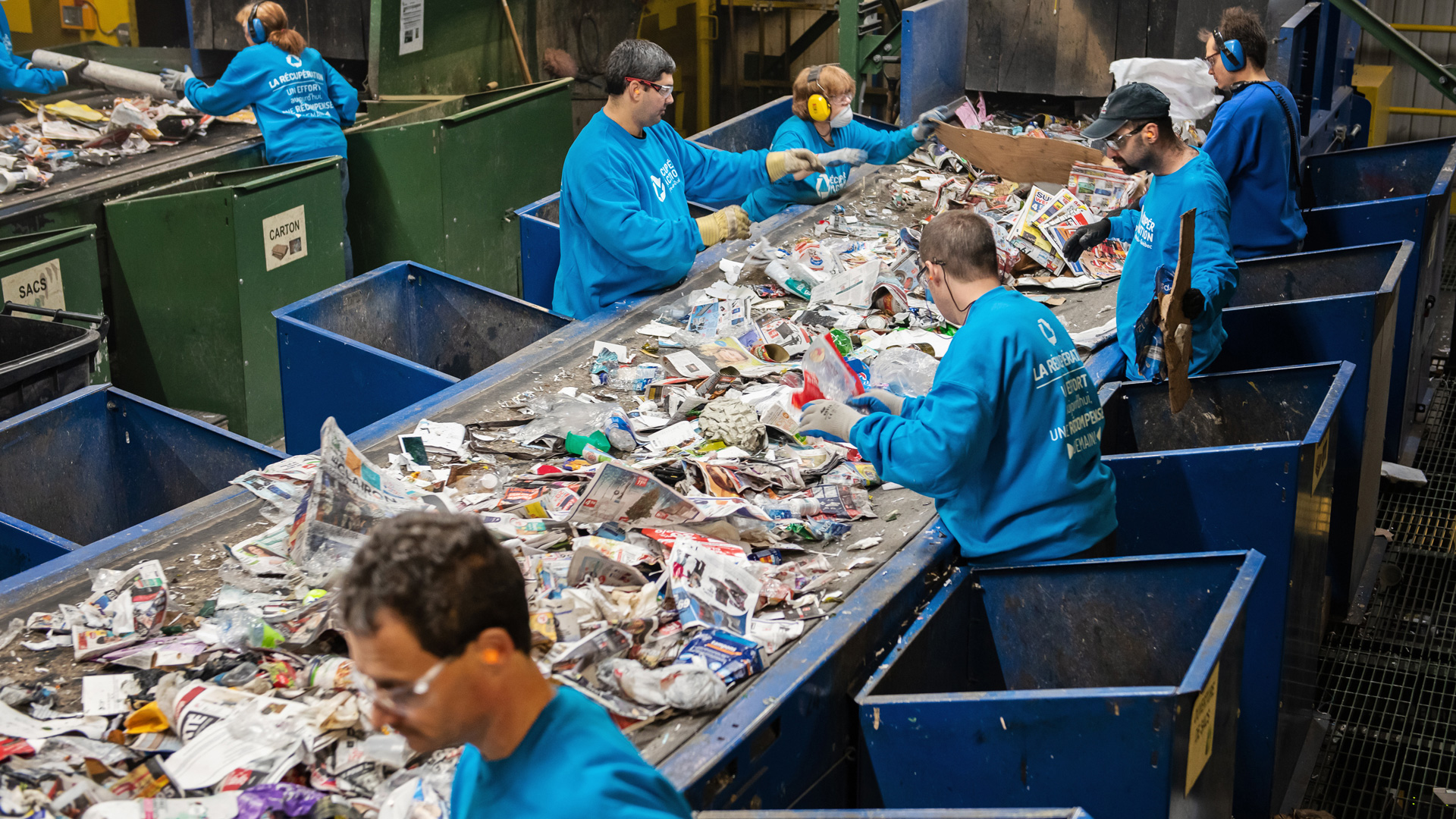 La nouvelle table de pré-tri des matières recyclables de Récupéraction Centre-du-Quebec